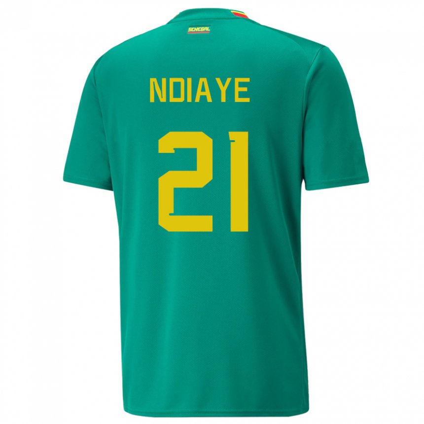 Herren Senegalesische Iliman Ndiaye #21 Grün Auswärtstrikot Trikot 22-24 T-shirt