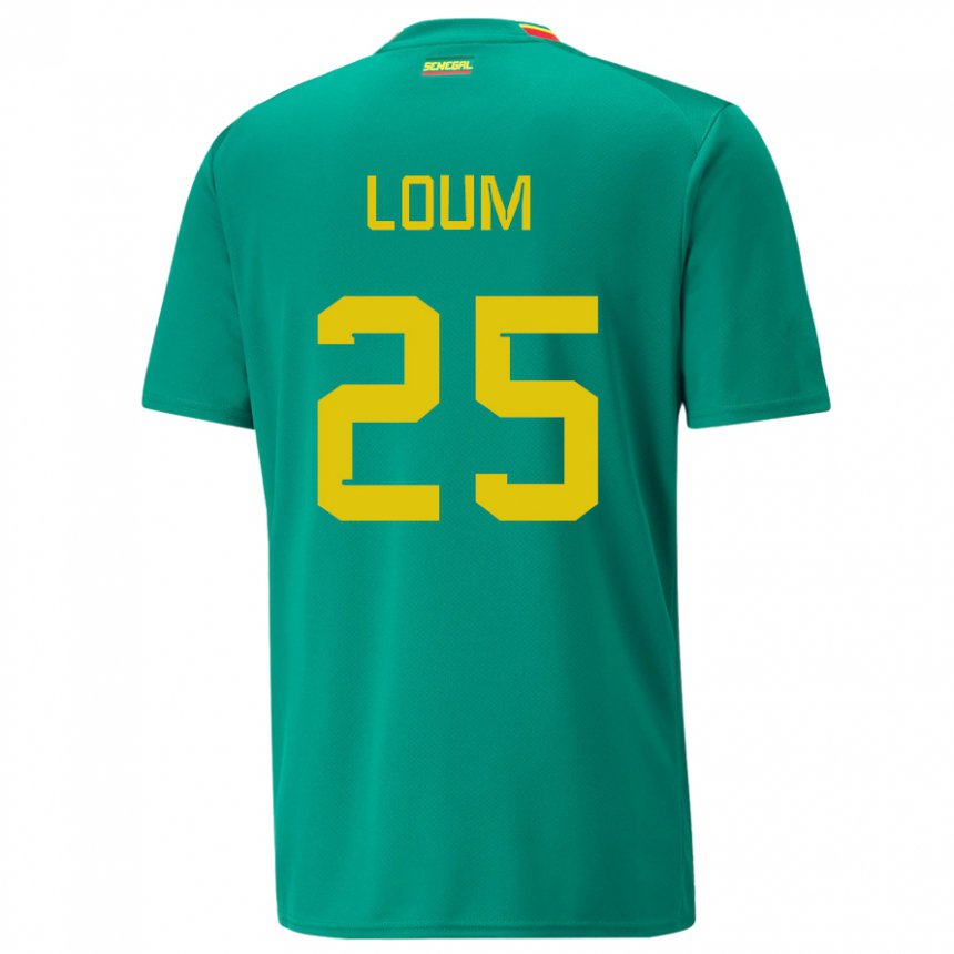 Herren Senegalesische Mamadou Loum #25 Grün Auswärtstrikot Trikot 22-24 T-shirt