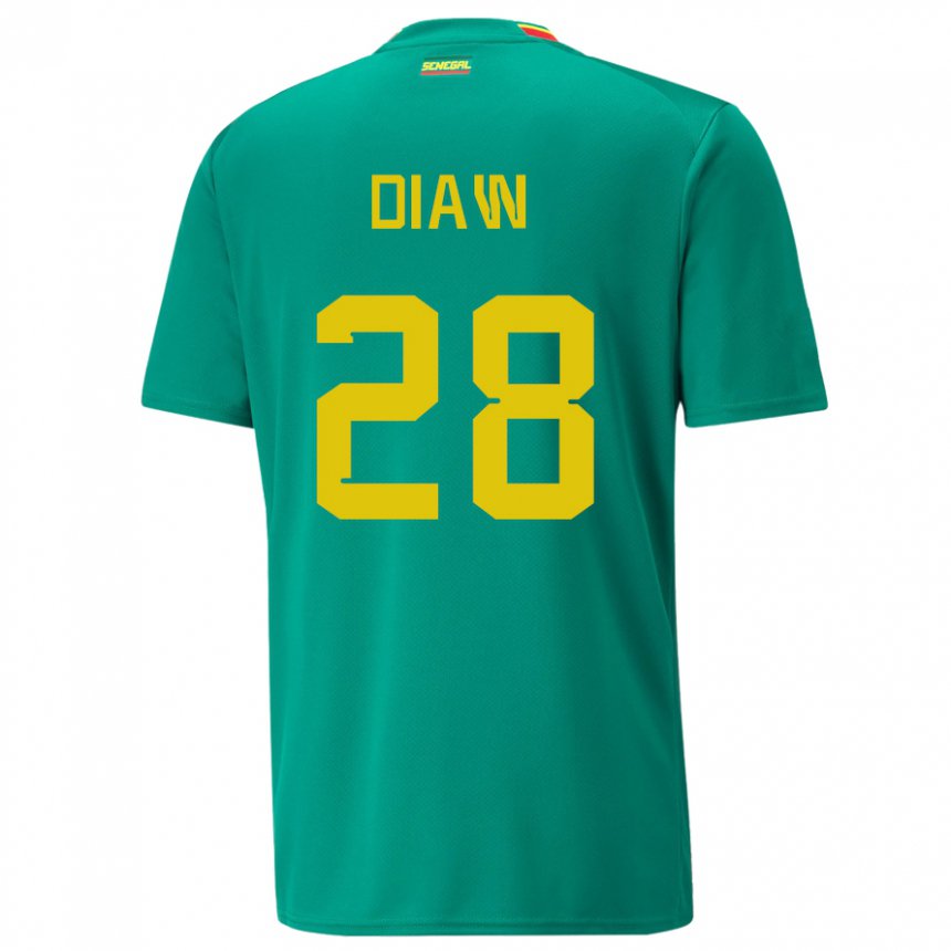 Herren Senegalesische Mory Diaw #28 Grün Auswärtstrikot Trikot 22-24 T-shirt