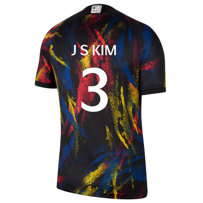 Herren Südkoreanische Jin-su Kim #3 Mehrfarbig Auswärtstrikot Trikot 22-24 T-shirt