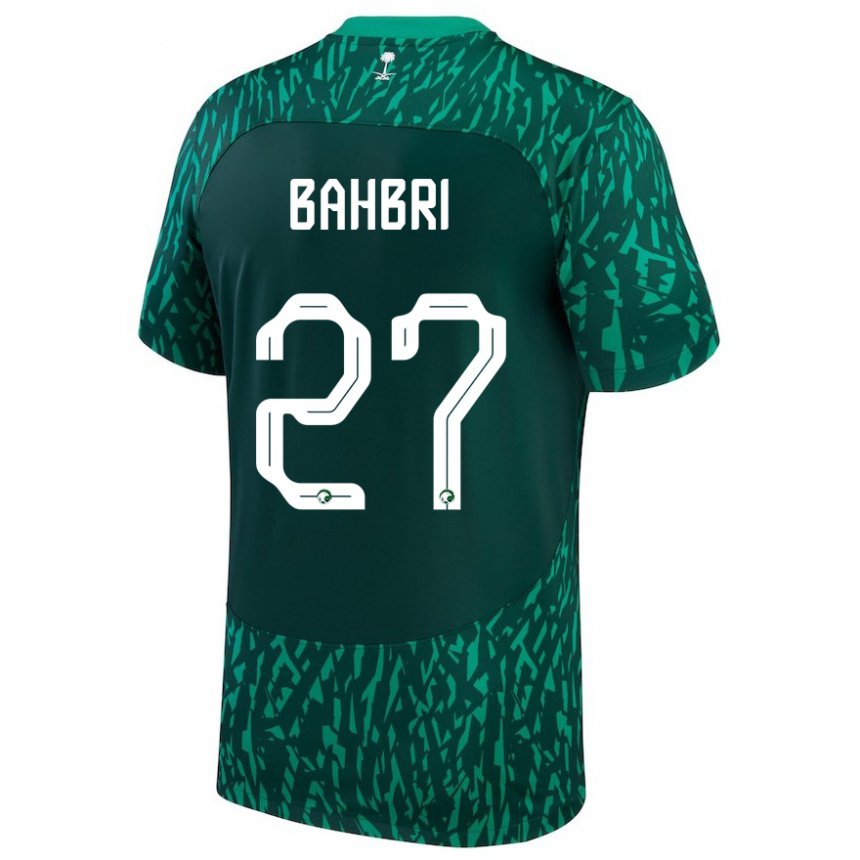 Herren Saudi-arabische Hatan Bahbri #27 Dunkelgrün Auswärtstrikot Trikot 22-24 T-shirt