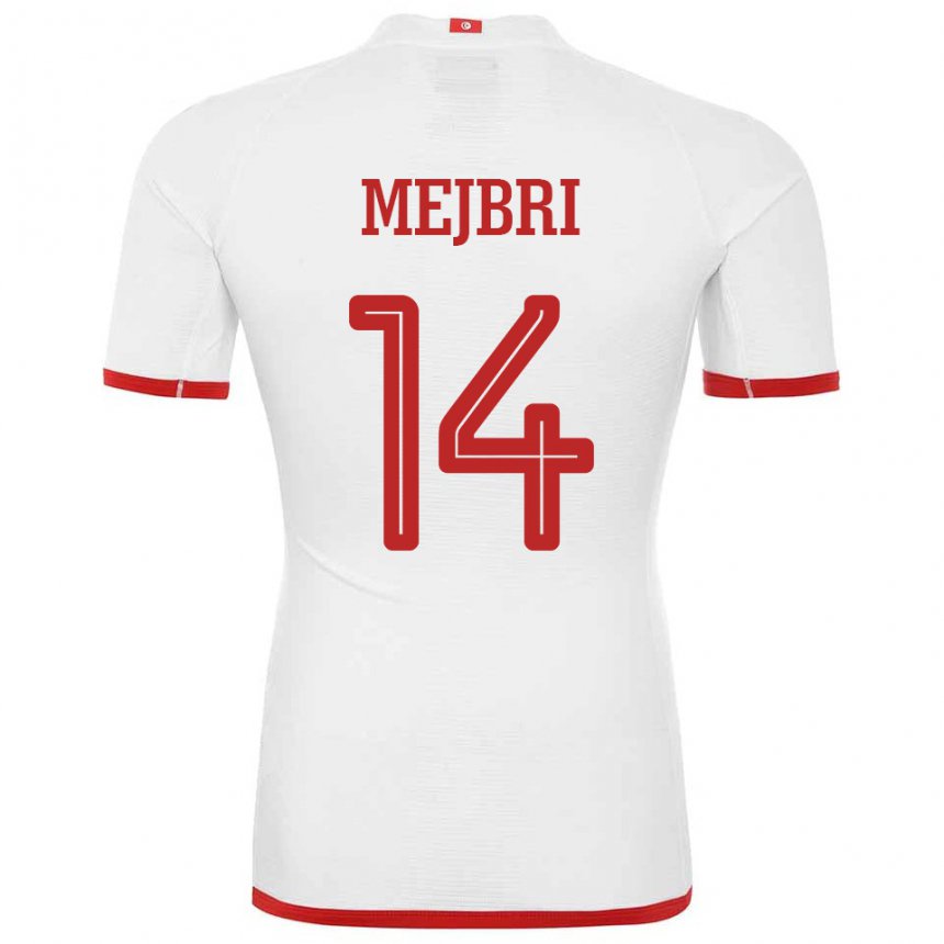 Herren Tunesische Hannibal Mejbri #14 Weiß Auswärtstrikot Trikot 22-24 T-shirt