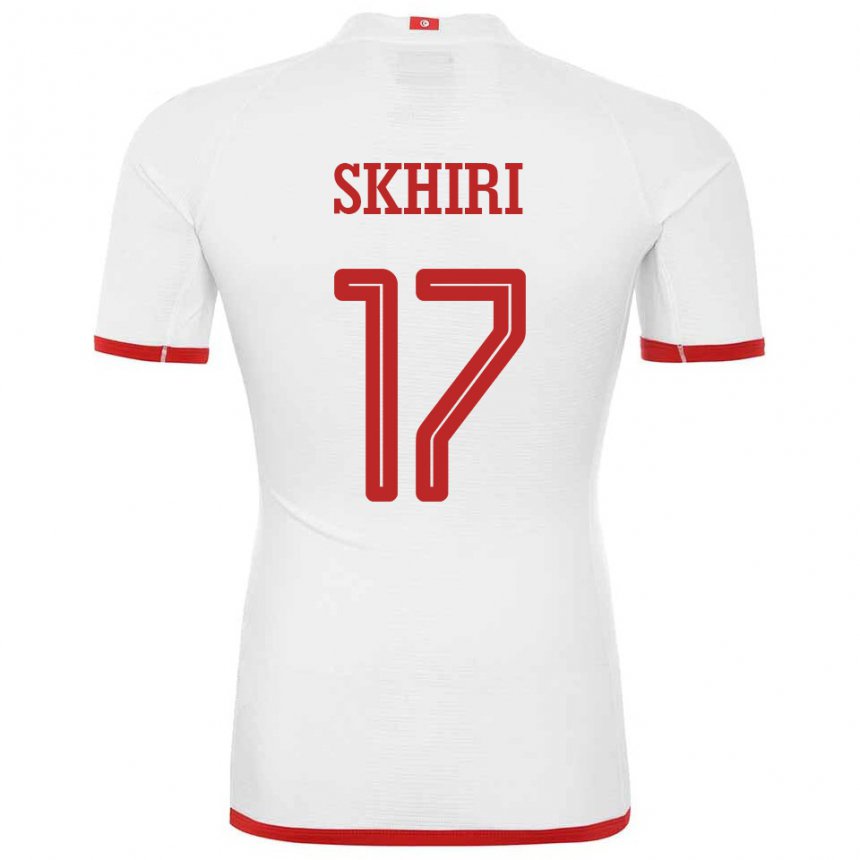 Herren Tunesische Ellyes Skhiri #17 Weiß Auswärtstrikot Trikot 22-24 T-shirt