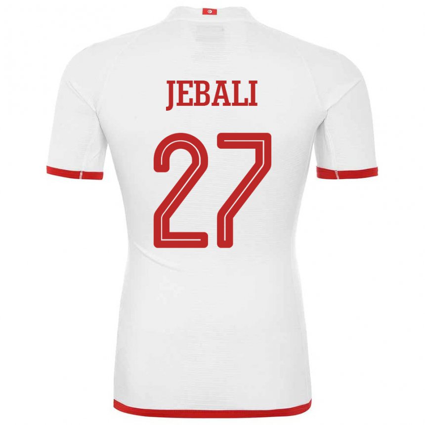 Herren Tunesische Issam Jebali #27 Weiß Auswärtstrikot Trikot 22-24 T-shirt