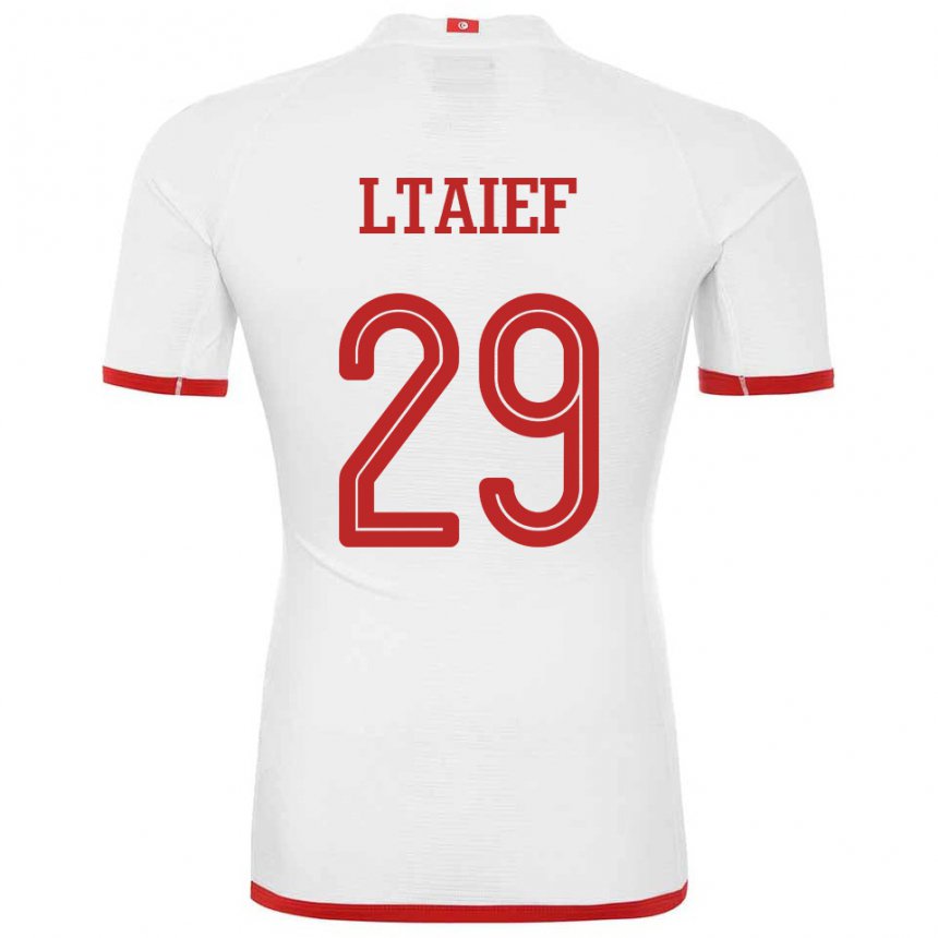Herren Tunesische Sayfallah Ltaief #29 Weiß Auswärtstrikot Trikot 22-24 T-shirt