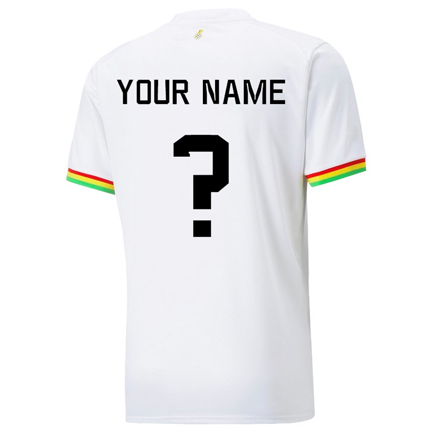 Damen Ghanaische Ihren Namen #0 Weiß Heimtrikot Trikot 22-24 T-shirt
