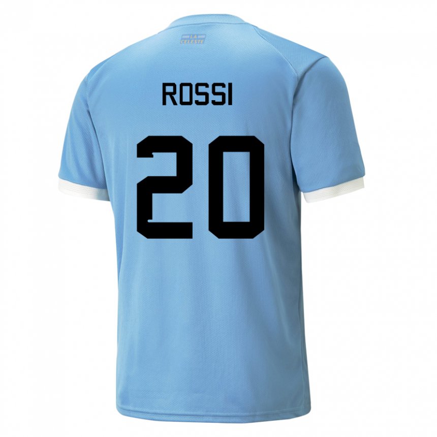 Damen Uruguayische Diego Rossi #20 Blau Heimtrikot Trikot 22-24 T-shirt