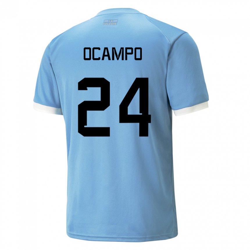 Damen Uruguayische Brian Ocampo #24 Blau Heimtrikot Trikot 22-24 T-shirt