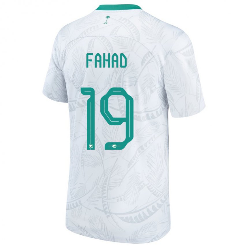 Damen Saudi-arabische Fahad Al Muwallad #19 Weiß Heimtrikot Trikot 22-24 T-shirt