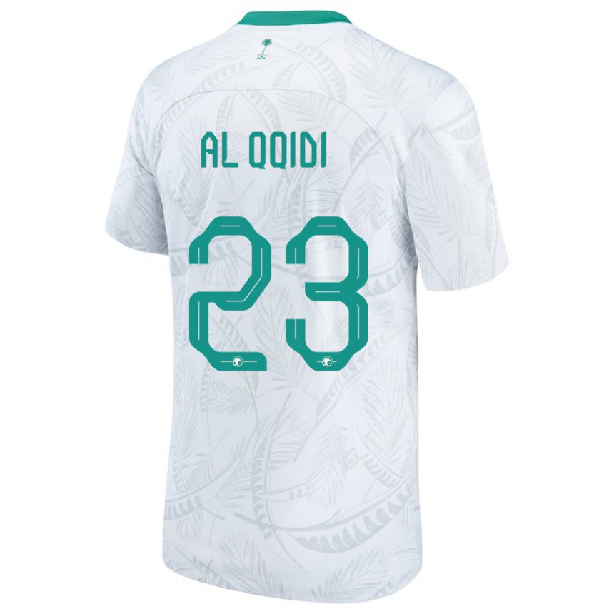 Damen Saudi-arabische Nawaf Al Qqidi #23 Weiß Heimtrikot Trikot 22-24 T-shirt