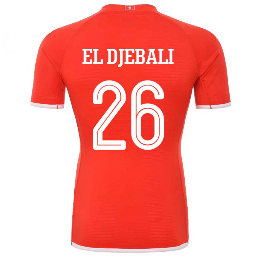 Damen Tunesische Chaim El Djebali #26 Rot Heimtrikot Trikot 22-24 T-shirt