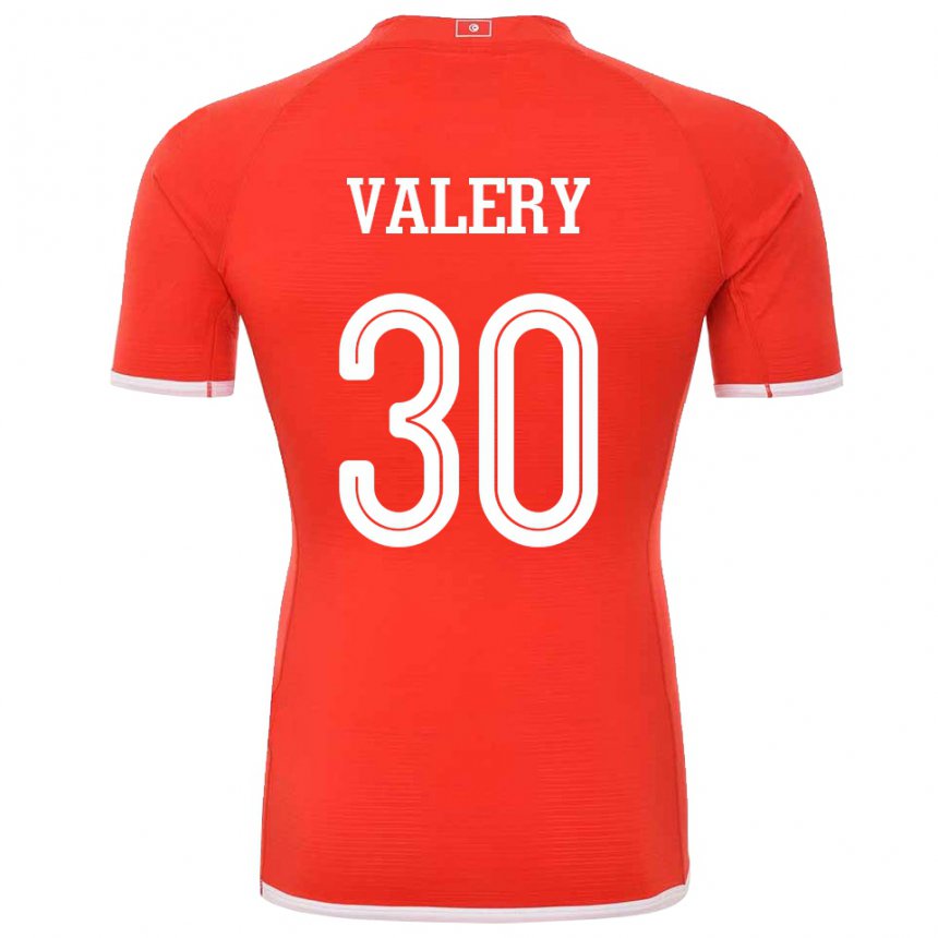 Damen Tunesische Yann Valery #30 Rot Heimtrikot Trikot 22-24 T-shirt