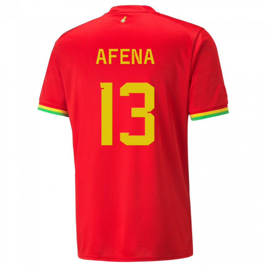 Damen Ghanaische Felix Afena-gyan #13 Rot Auswärtstrikot Trikot 22-24 T-shirt