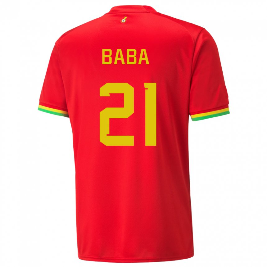 Damen Ghanaische Iddrisu Baba #21 Rot Auswärtstrikot Trikot 22-24 T-shirt