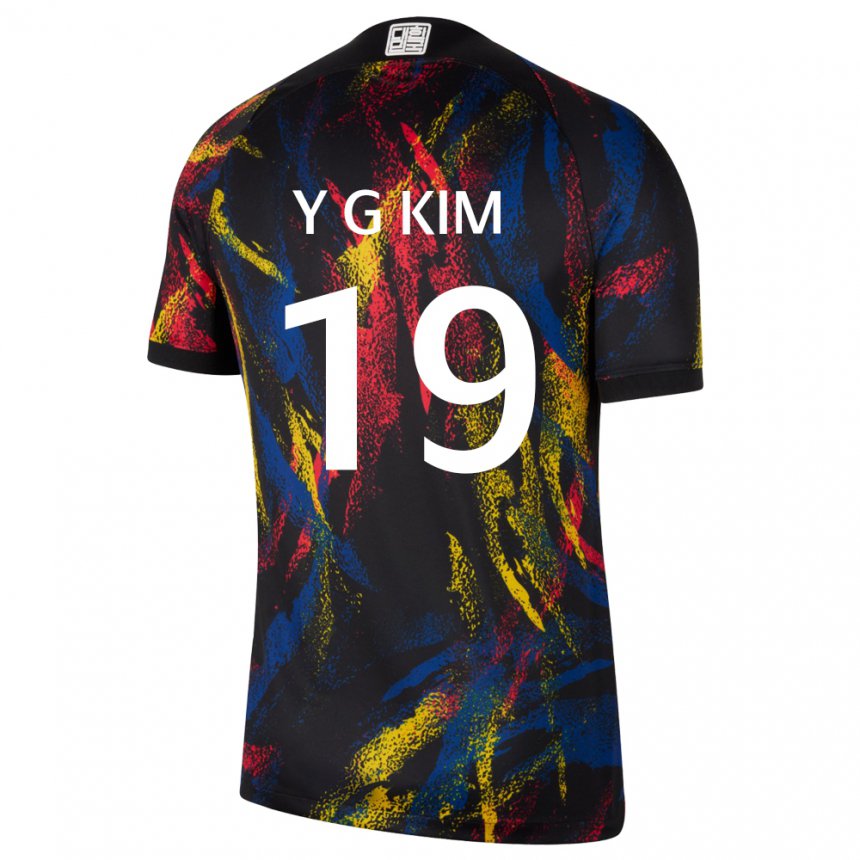 Damen Südkoreanische Young-gwon Kim #19 Mehrfarbig Auswärtstrikot Trikot 22-24 T-shirt