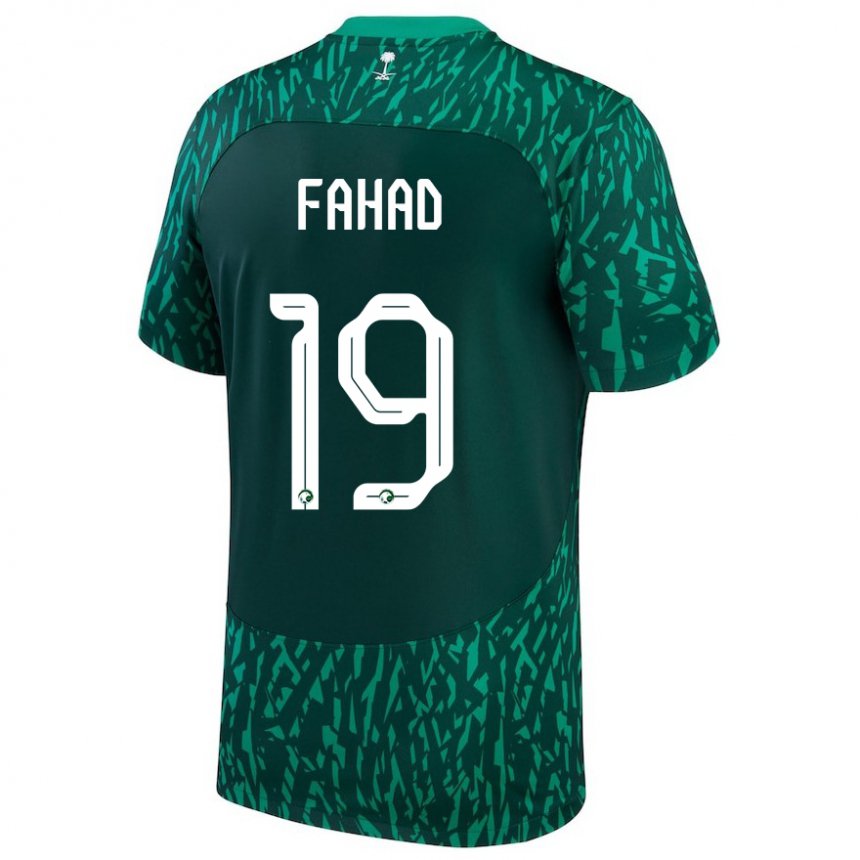 Damen Saudi-arabische Fahad Al Muwallad #19 Dunkelgrün Auswärtstrikot Trikot 22-24 T-shirt