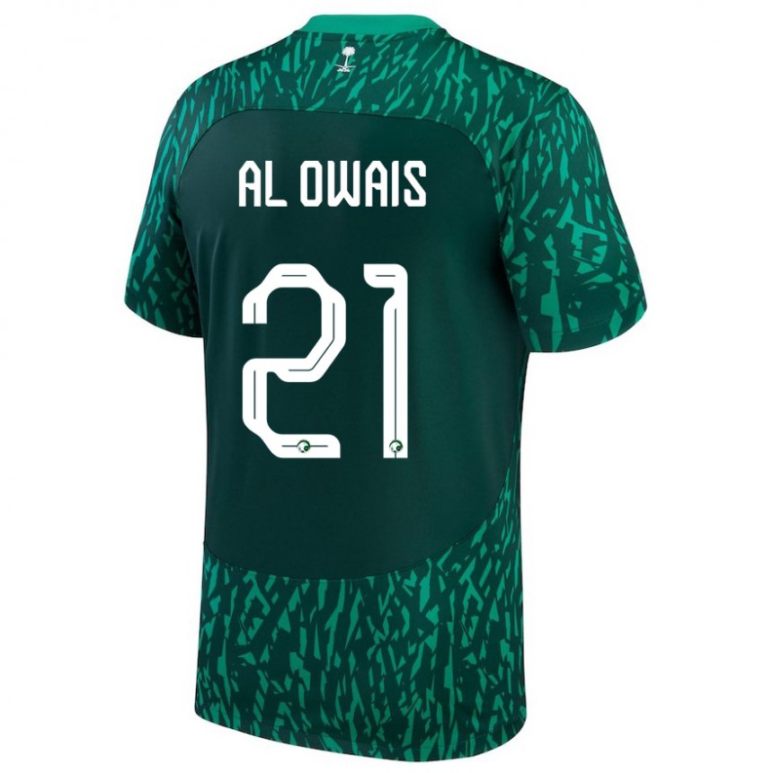 Damen Saudi-arabische Mohammed Al Owais #21 Dunkelgrün Auswärtstrikot Trikot 22-24 T-shirt