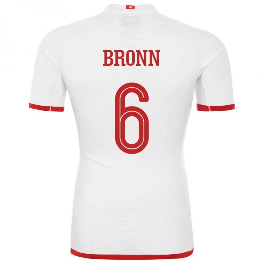 Damen Tunesische Dylan Bronn #6 Weiß Auswärtstrikot Trikot 22-24 T-shirt