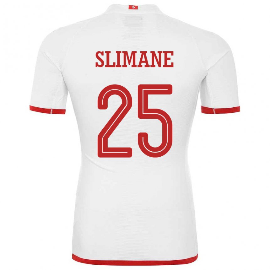 Damen Tunesische Anis Ben Slimane #25 Weiß Auswärtstrikot Trikot 22-24 T-shirt