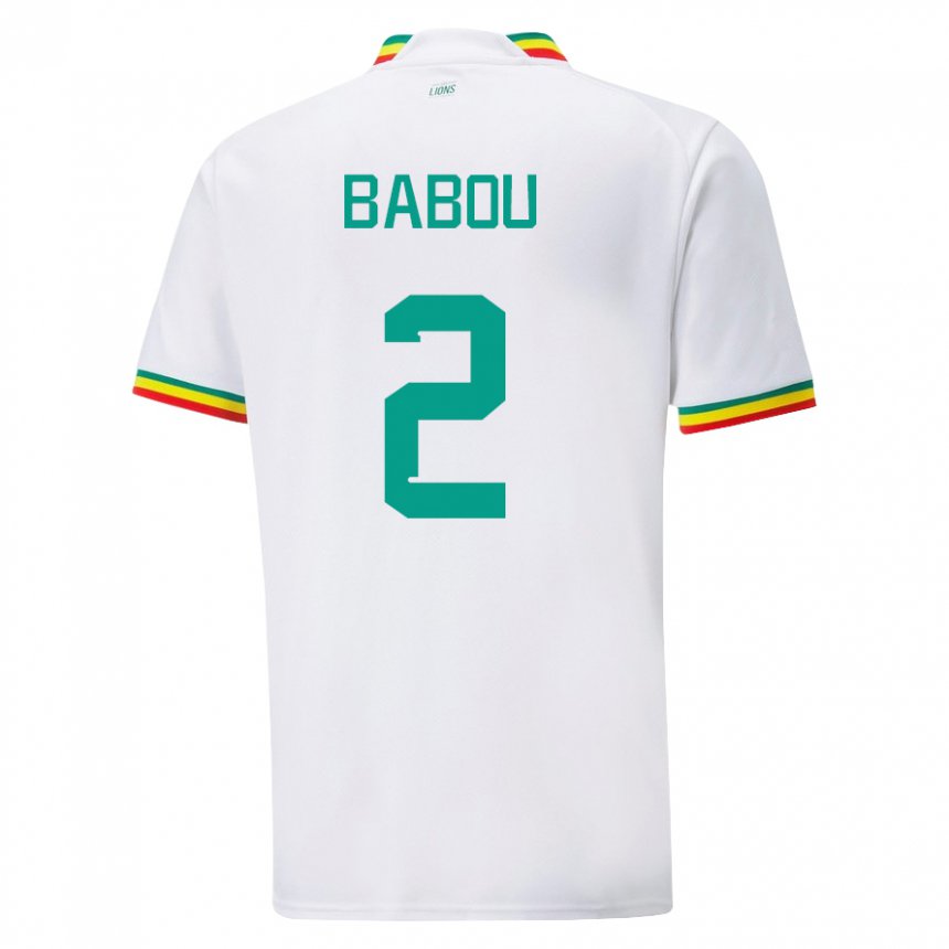 Kinder Senegalesische Marieme Babou #2 Weiß Heimtrikot Trikot 22-24 T-shirt