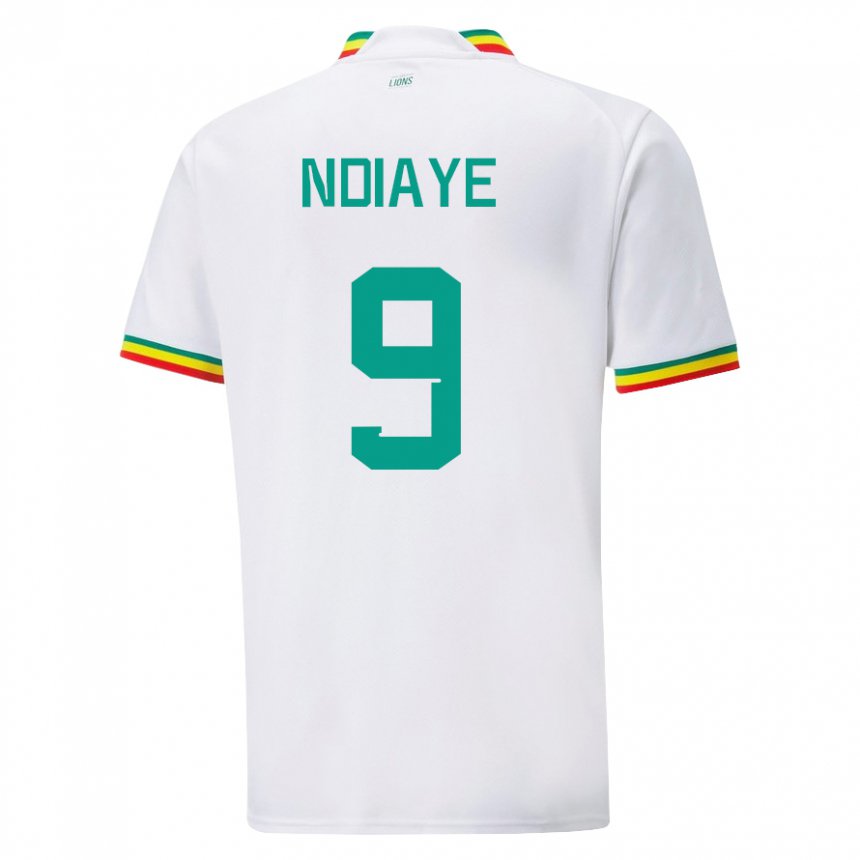 Kinder Senegalesische Nguenar Ndiaye #9 Weiß Heimtrikot Trikot 22-24 T-shirt