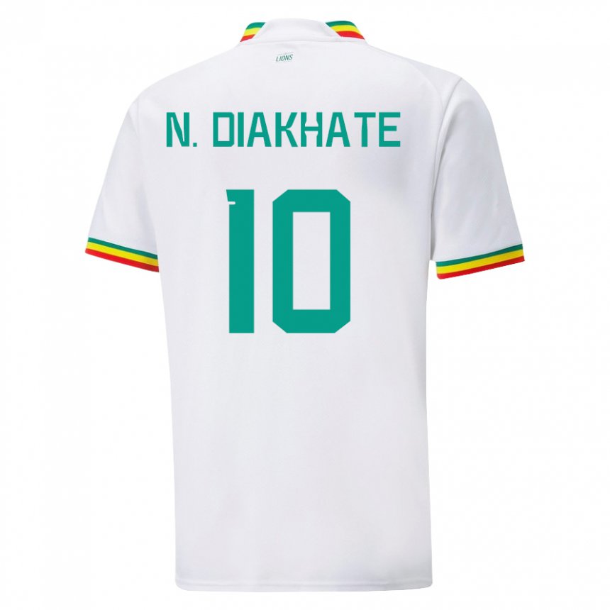 Kinder Senegalesische Ndeye Awa Diakhate #10 Weiß Heimtrikot Trikot 22-24 T-shirt