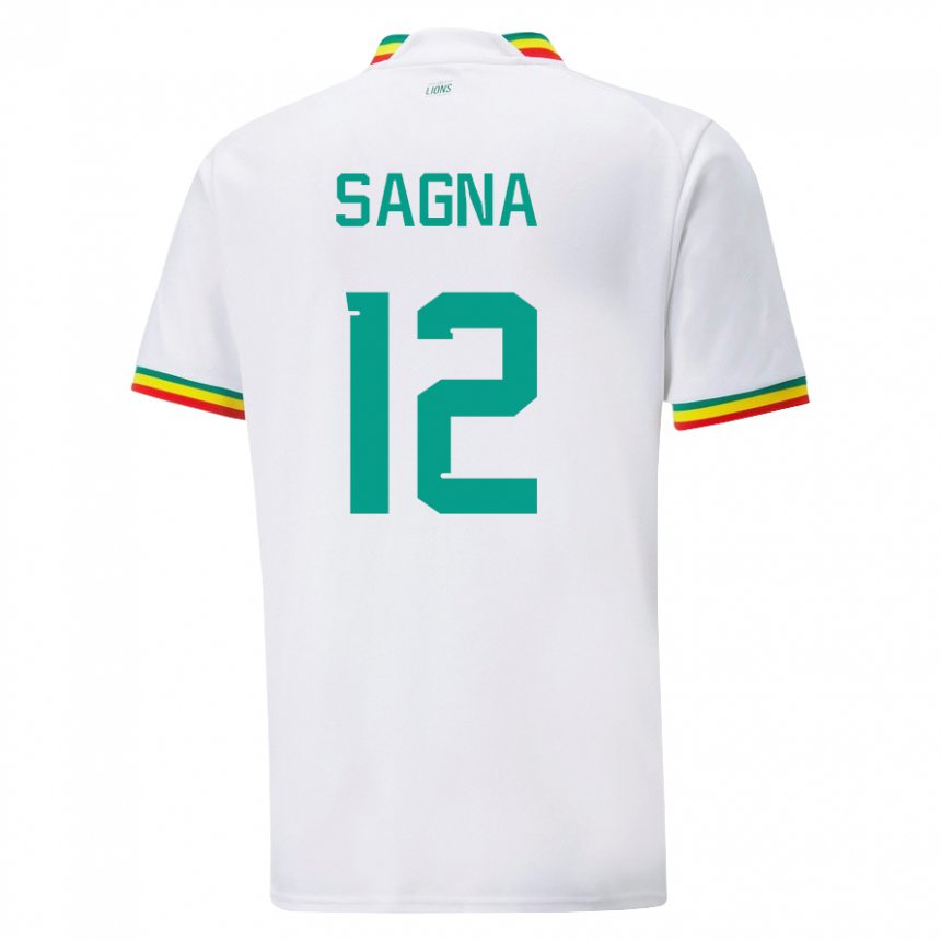 Kinder Senegalesische Safietou Sagna #12 Weiß Heimtrikot Trikot 22-24 T-shirt