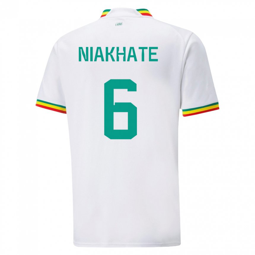 Kinder Senegalesische Niakhate N Diaye #6 Weiß Heimtrikot Trikot 22-24 T-shirt