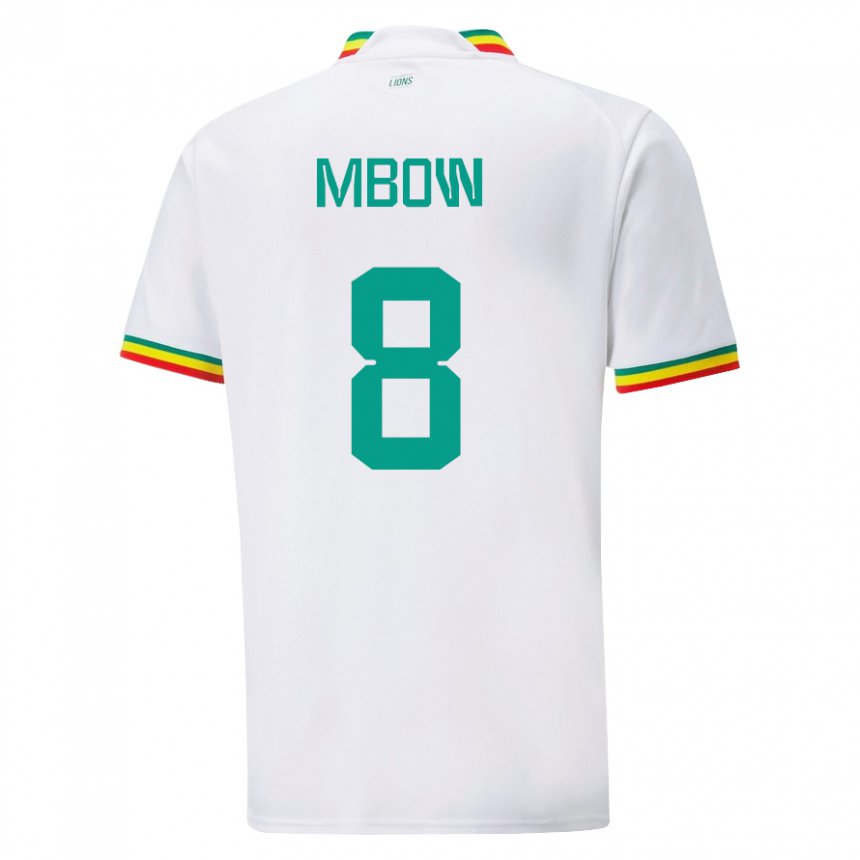 Kinder Senegalesische Mamadou Mbow #8 Weiß Heimtrikot Trikot 22-24 T-shirt