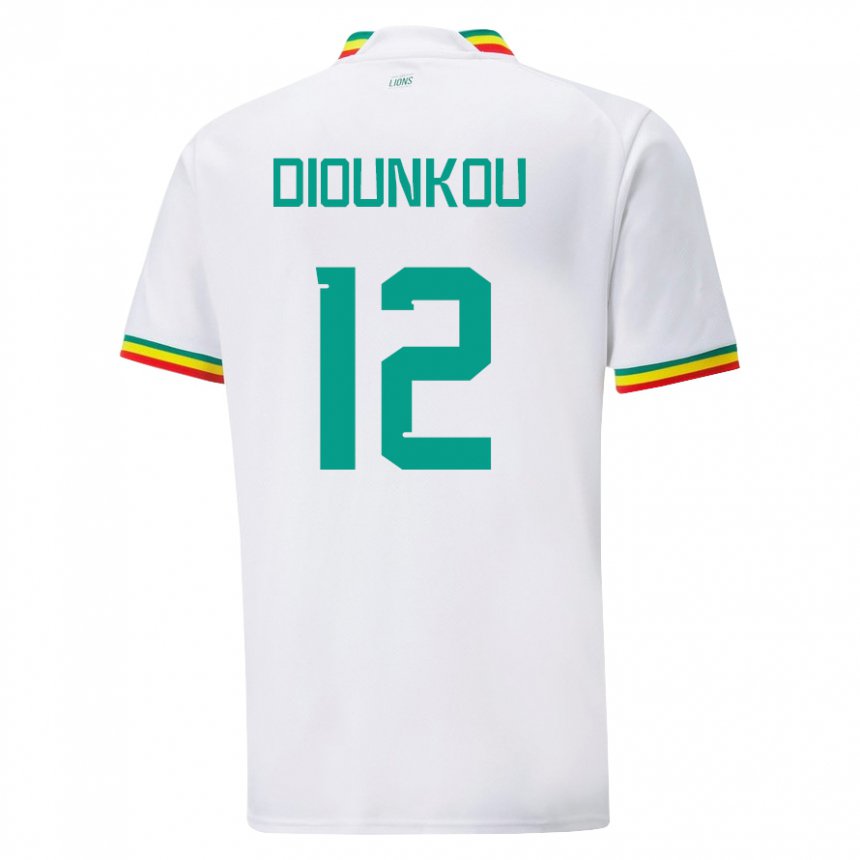 Kinder Senegalesische Alpha Diounkou #12 Weiß Heimtrikot Trikot 22-24 T-shirt