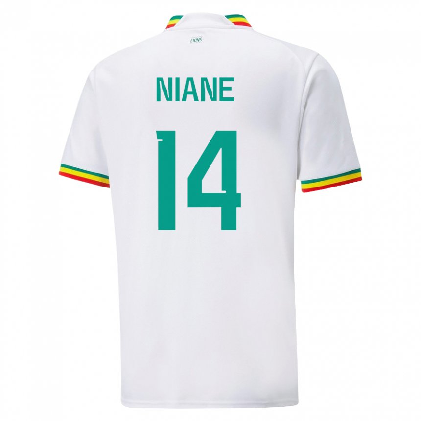 Kinder Senegalesische Ibrahima Niane #14 Weiß Heimtrikot Trikot 22-24 T-shirt
