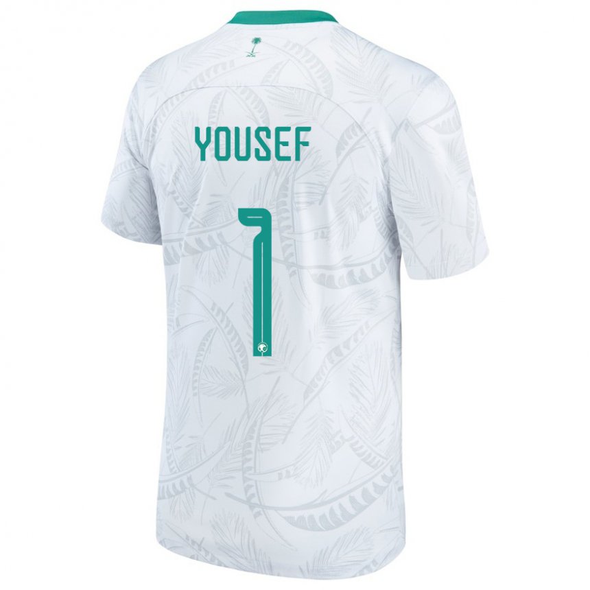 Kinder Saudi-arabische Hamed Yousef #1 Weiß Heimtrikot Trikot 22-24 T-shirt