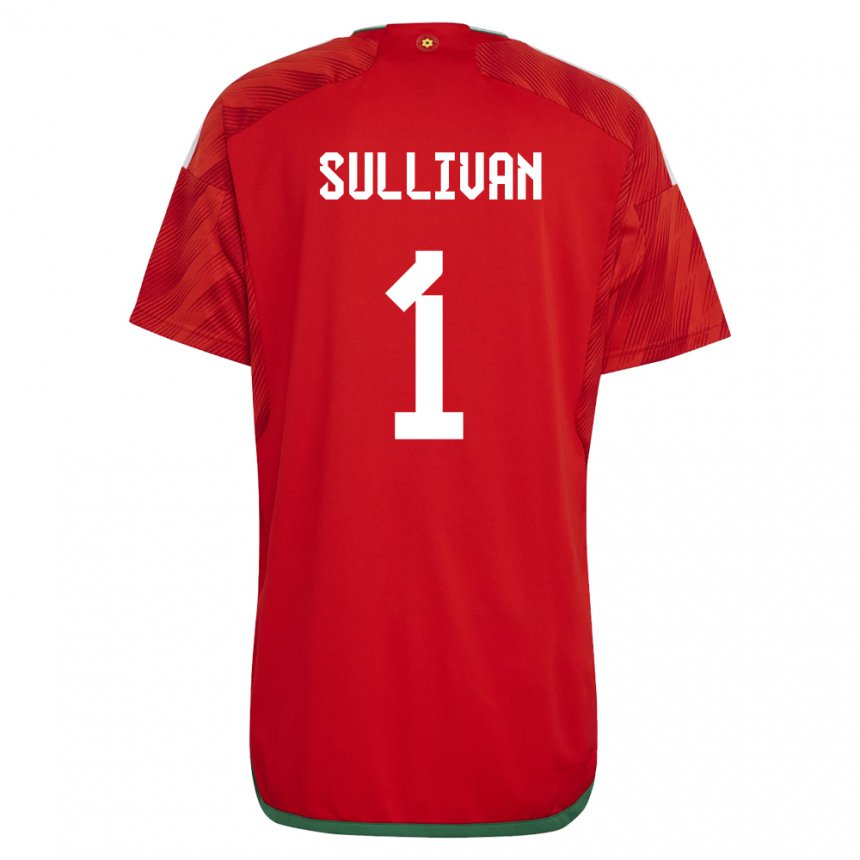 Kinder Walisische Laura O Sullivan #1 Rot Heimtrikot Trikot 22-24 T-shirt