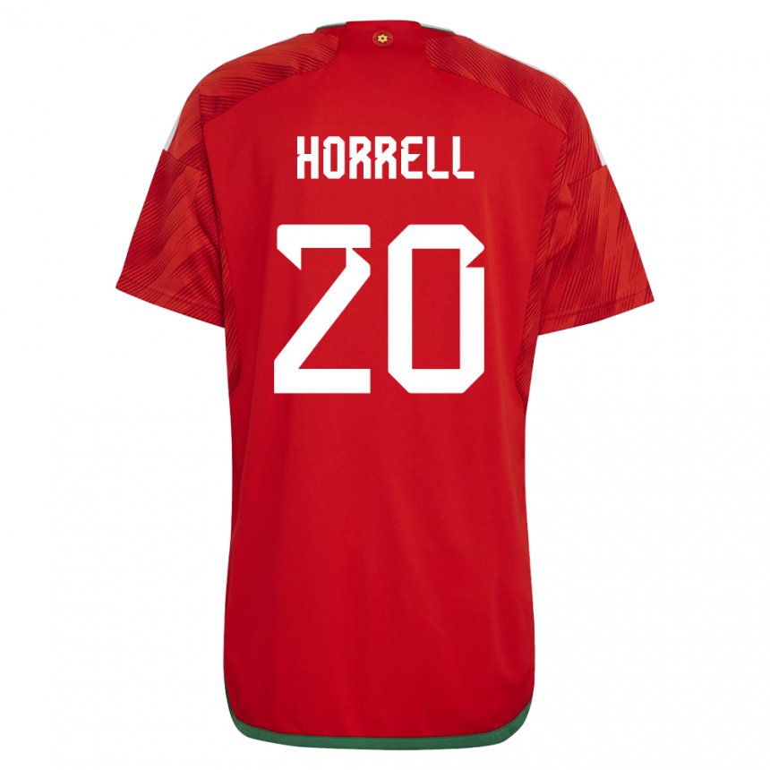 Kinder Walisische Grace Horrell #20 Rot Heimtrikot Trikot 22-24 T-shirt
