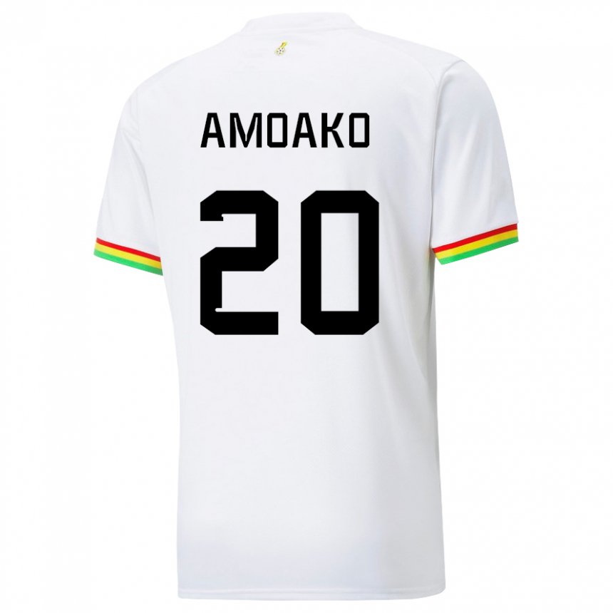 Kinder Ghanaische Linda Amoako #20 Weiß Heimtrikot Trikot 22-24 T-shirt