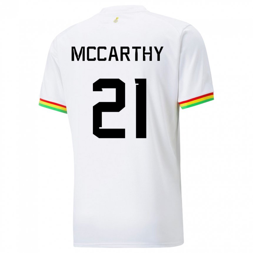 Kinder Ghanaische Kerrie Mccarthy #21 Weiß Heimtrikot Trikot 22-24 T-shirt