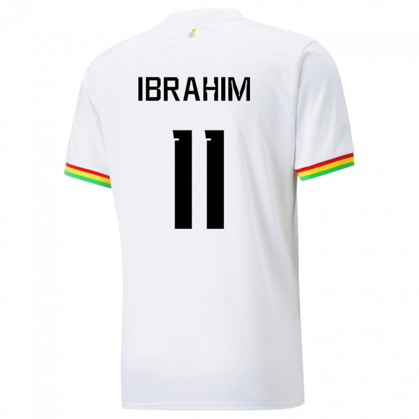 Kinder Ghanaische Zubairu Ibrahim #11 Weiß Heimtrikot Trikot 22-24 T-shirt