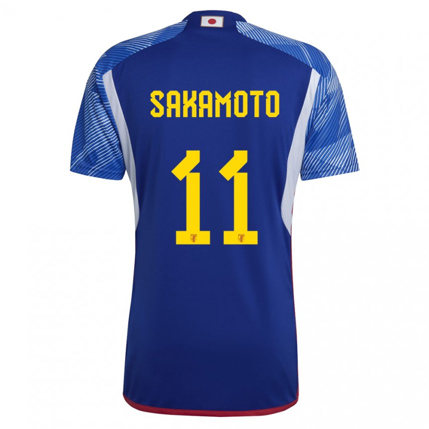 Kinder Japanische Isa Sakamoto #11 Königsblau Heimtrikot Trikot 22-24 T-shirt