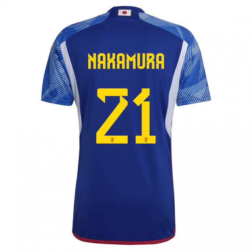 Kinder Japanische Jiro Nakamura #21 Königsblau Heimtrikot Trikot 22-24 T-shirt
