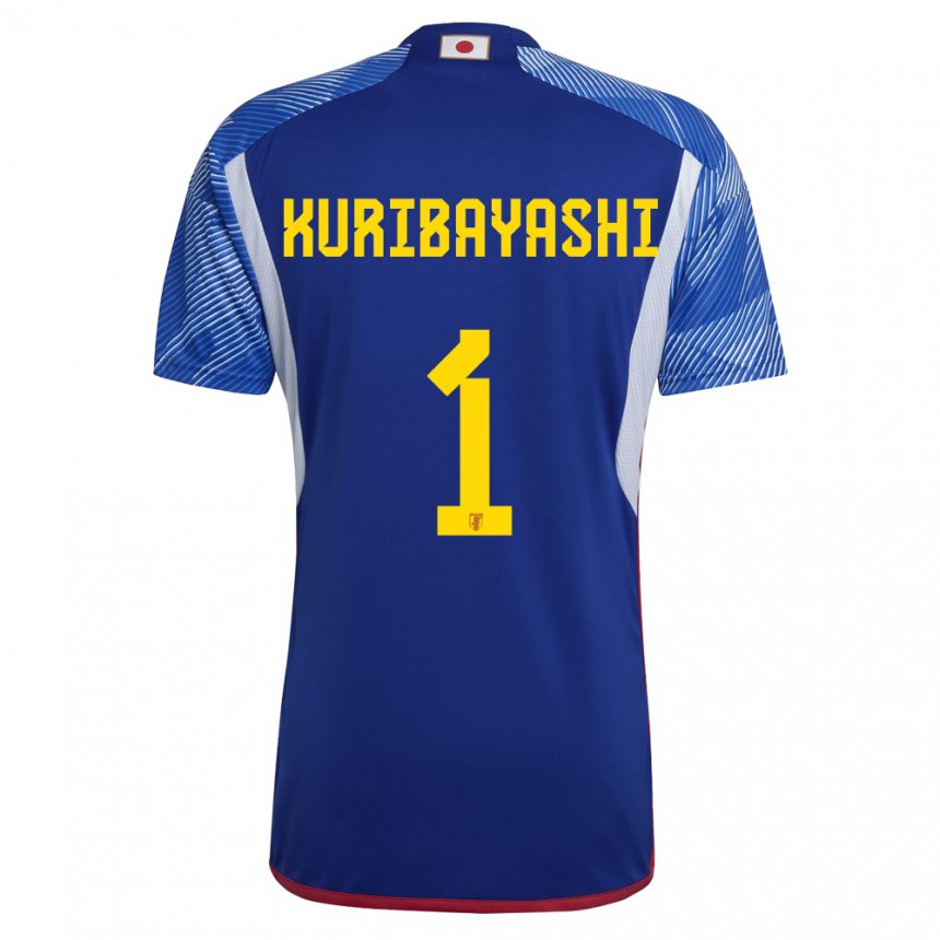 Kinder Japanische Hayato Kuribayashi #1 Königsblau Heimtrikot Trikot 22-24 T-shirt