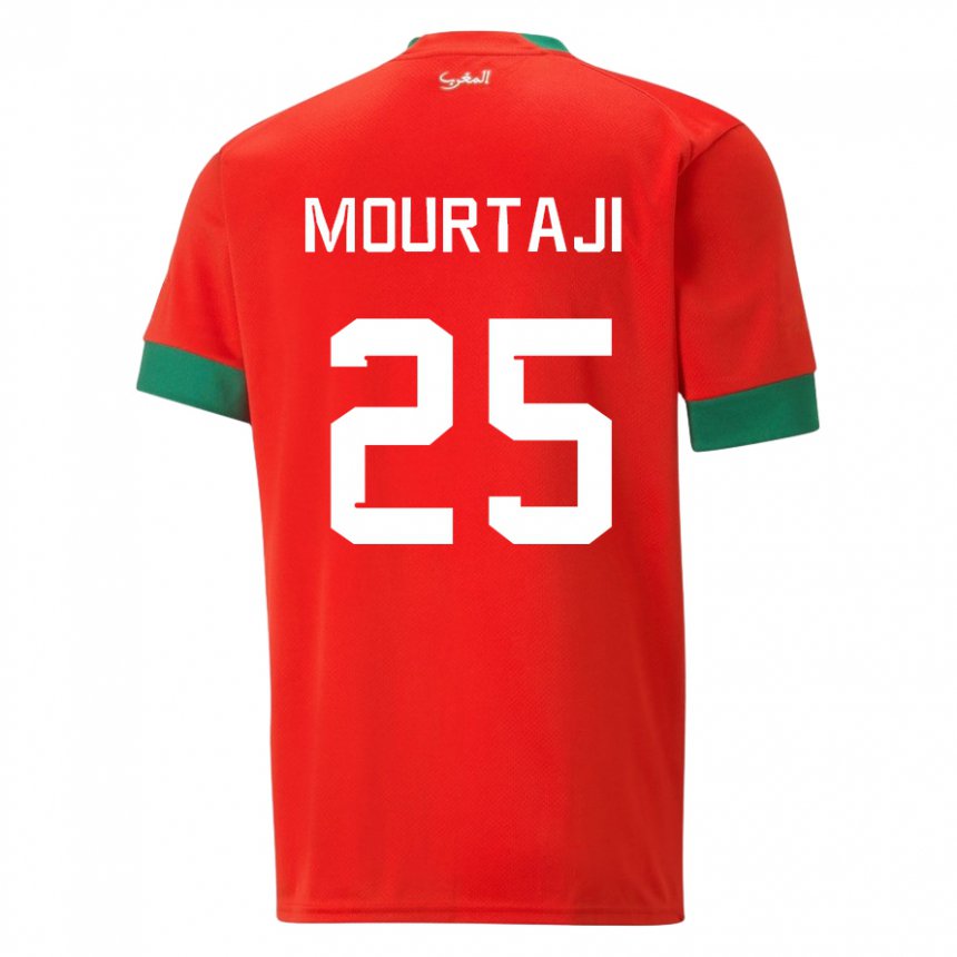 Kinder Marokkanische Chaymaa Mourtaji #25 Rot Heimtrikot Trikot 22-24 T-shirt