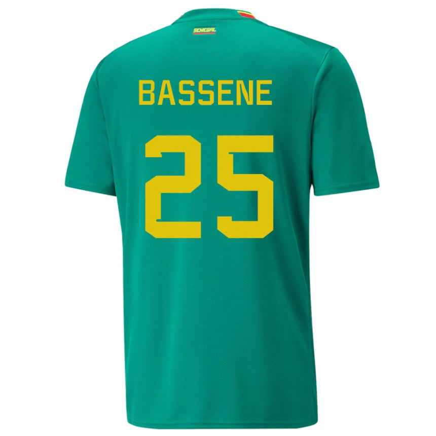Kinder Senegalesische Pascaline Bassene #25 Grün Auswärtstrikot Trikot 22-24 T-shirt