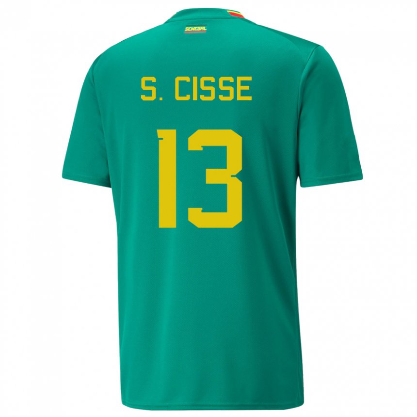 Kinder Senegalesische Souleymane Cisse #13 Grün Auswärtstrikot Trikot 22-24 T-shirt