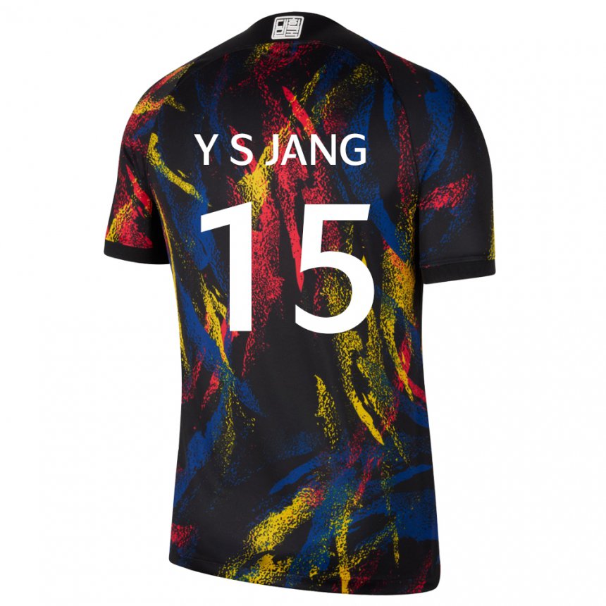 Kinder Südkoreanische Jang Yun Sik #15 Mehrfarbig Auswärtstrikot Trikot 22-24 T-shirt
