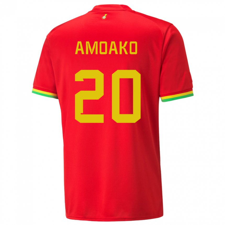 Kinder Ghanaische Linda Amoako #20 Rot Auswärtstrikot Trikot 22-24 T-shirt