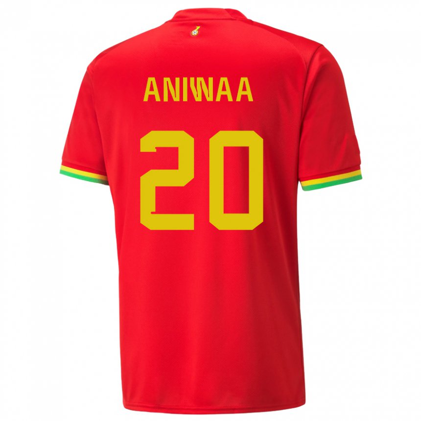 Kinder Ghanaische Louisa Aniwaa #20 Rot Auswärtstrikot Trikot 22-24 T-shirt