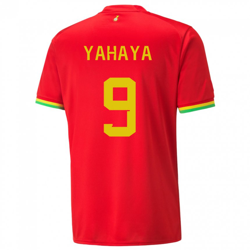 Kinder Ghanaische Mohammed Yahaya #9 Rot Auswärtstrikot Trikot 22-24 T-shirt