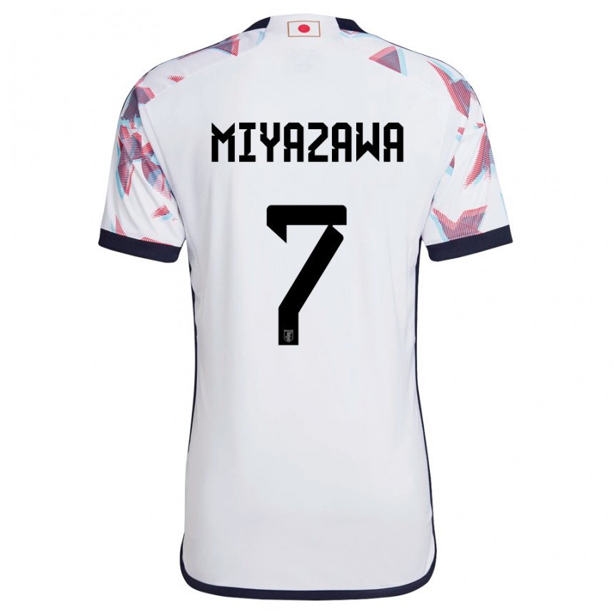 Kinder Japanische Hinata Miyazawa #7 Weiß Auswärtstrikot Trikot 22-24 T-shirt