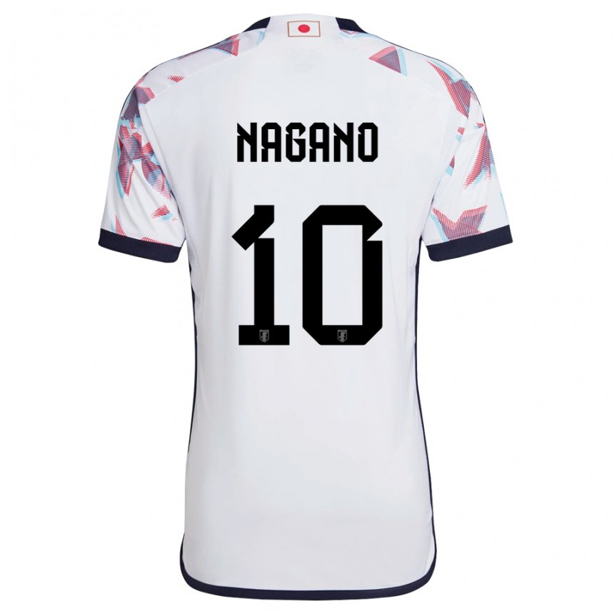 Kinder Japanische Fuka Nagano #10 Weiß Auswärtstrikot Trikot 22-24 T-shirt