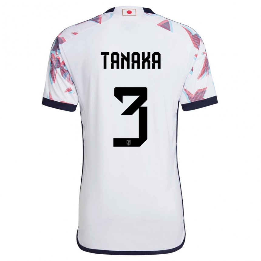 Kinder Japanische Hayato Tanaka #3 Weiß Auswärtstrikot Trikot 22-24 T-shirt